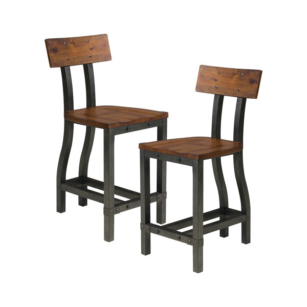 17 Stories Solid Wood 24'' Counter Stool Wayfair